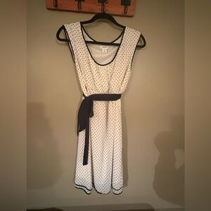 Motherhood Maternity Polka Dot Dress Size M Black White Sleeveless